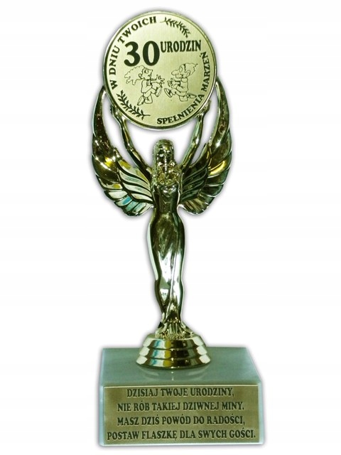 

Statuetka 30-stka urodziny śmieszna Duża