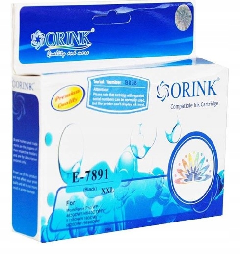 1x Tusz T7891 T7892 Pro WF5110 WF5190 WF5190DW WF5620 WF5690DWF 70ml