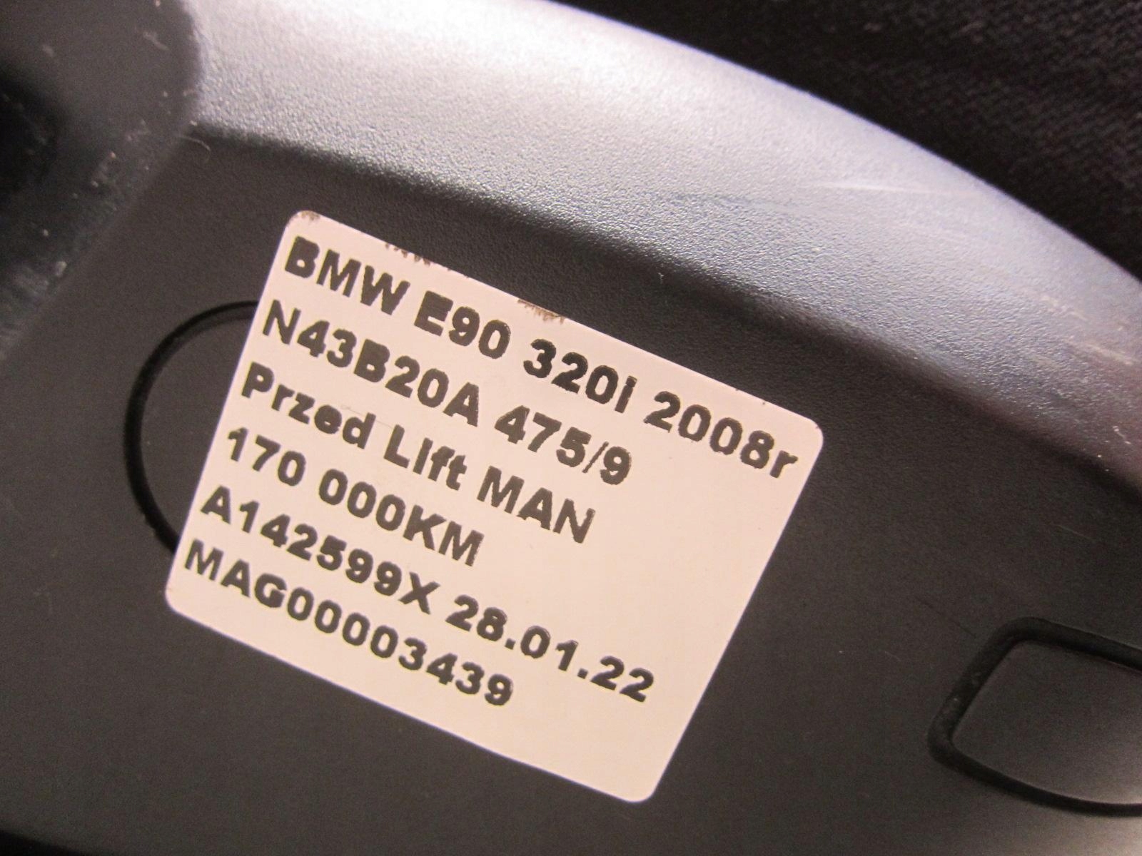 BMW E90 E91 SERIA 3 2005-2010 sedačka pravý spolujezdce MATERIAL tapacír