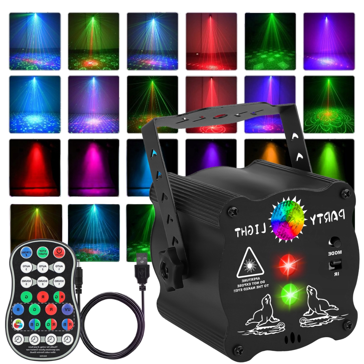 Projektor Diskotékový Stroboskop Párty Koule Disko Reflektor Projektor