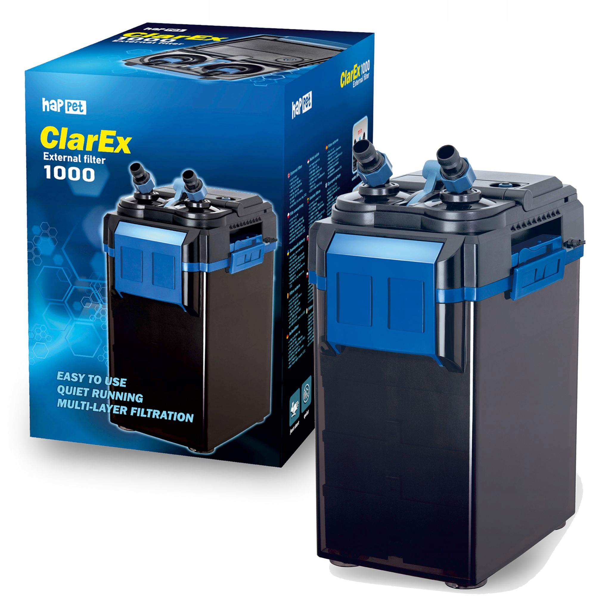 Vnější akvarijní filtr ClarEx 1000L/H pro akvárium 200-400L Tichý