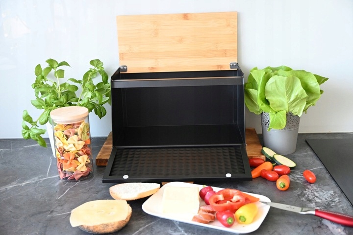 CHLEBAK BAMBUSOWY METALOWY POJEMNIK NA PIECZYWO Marka inna