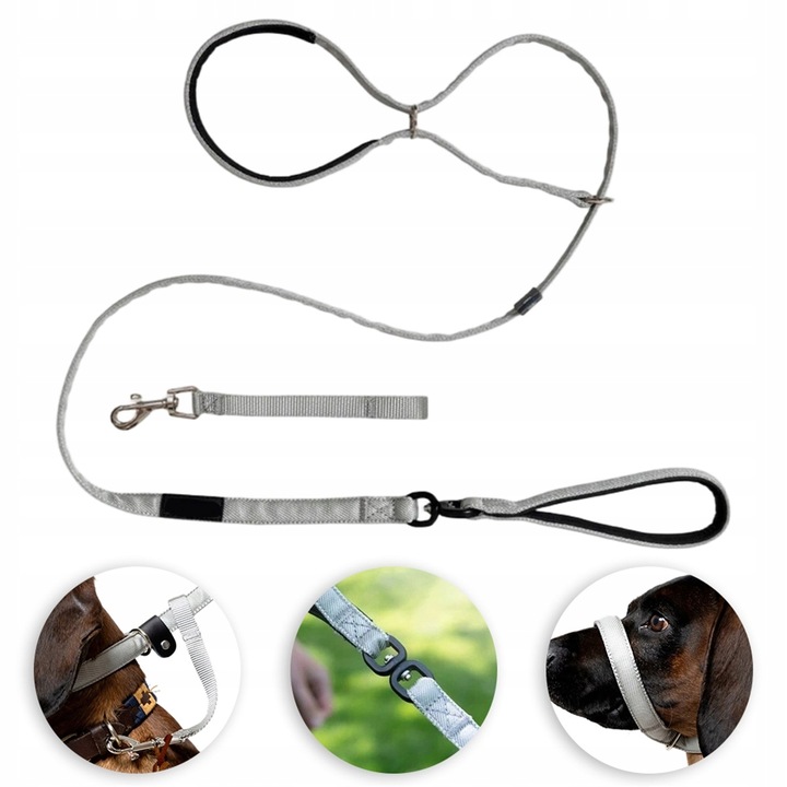 Levně Vodítko Proti Tahání Pro Psa Stříbrnošedá Zabraňuje Štěkání