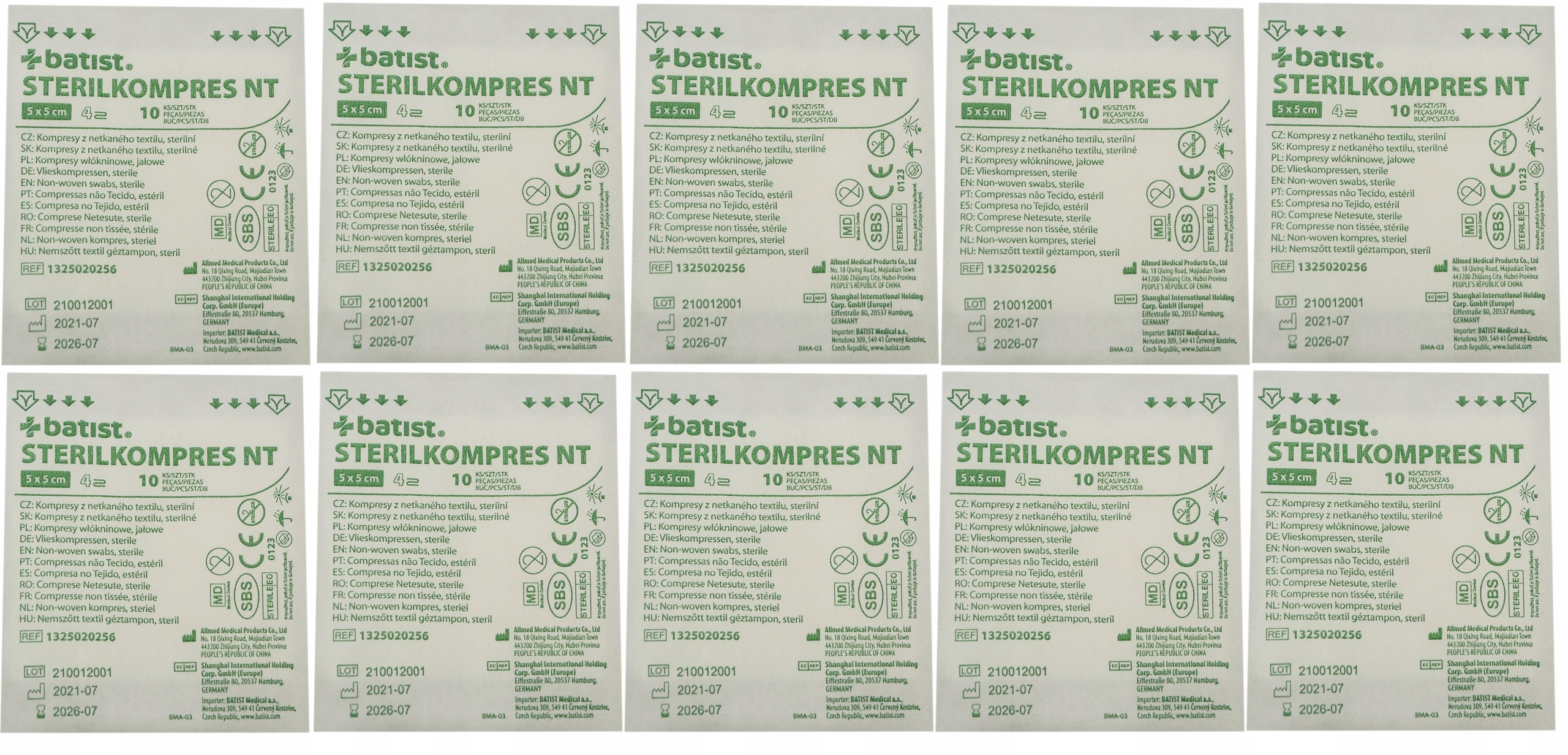 

Kompresy włókninowe jałowe 5x5cm 10x10 sztuk