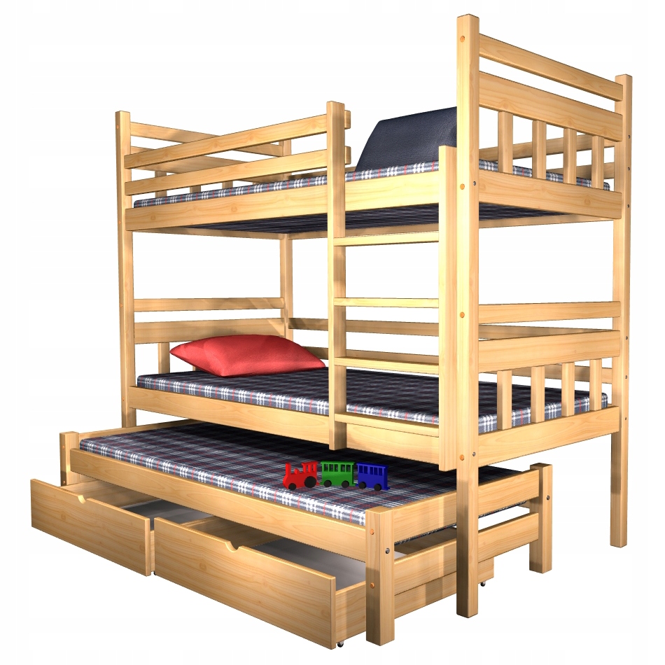 Łóżko 3-osobowe Paula + materace