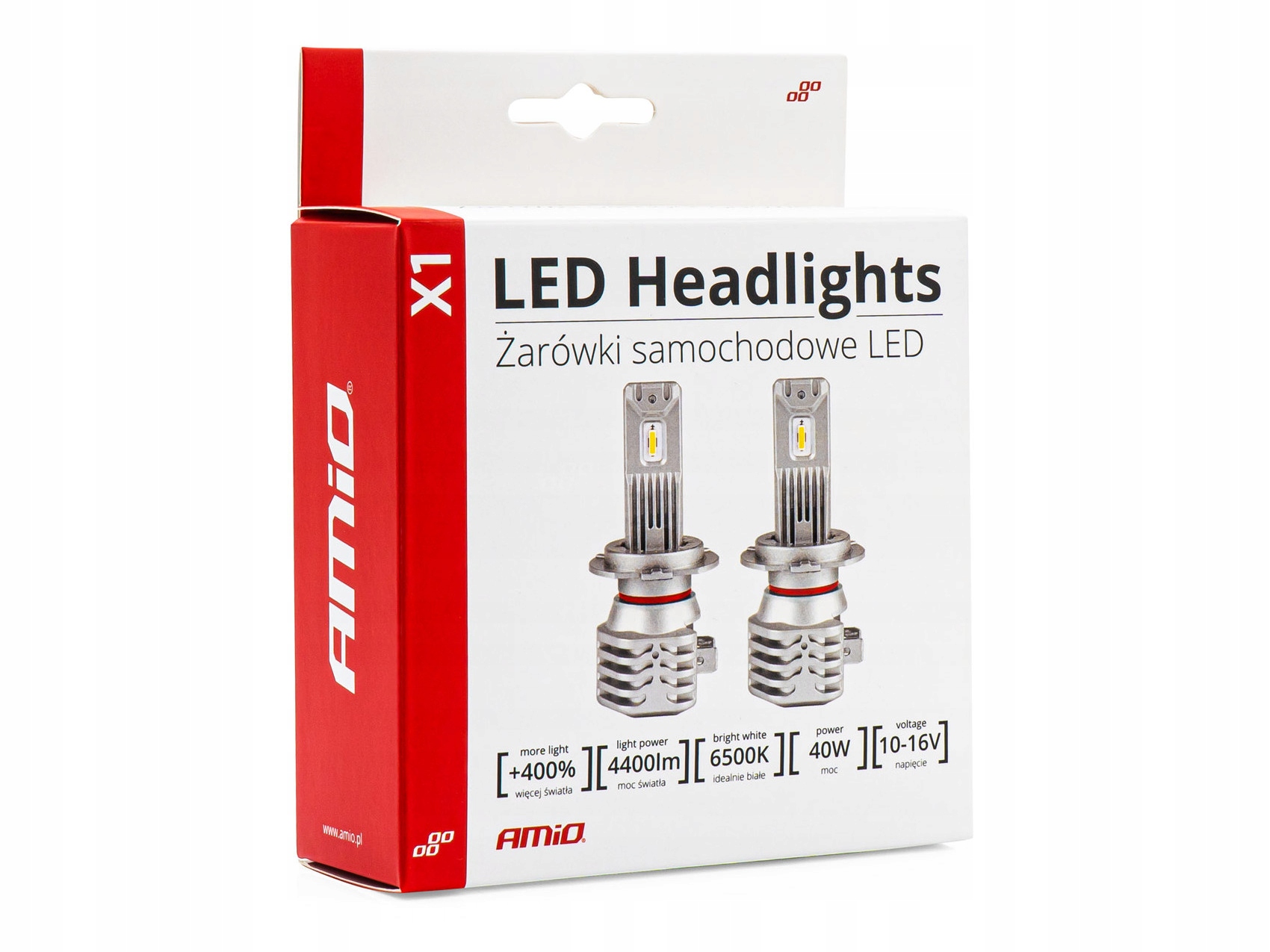 Żarówki samochodowe zestaw LED Amio HB4 9006 6500K Rodzaj LED