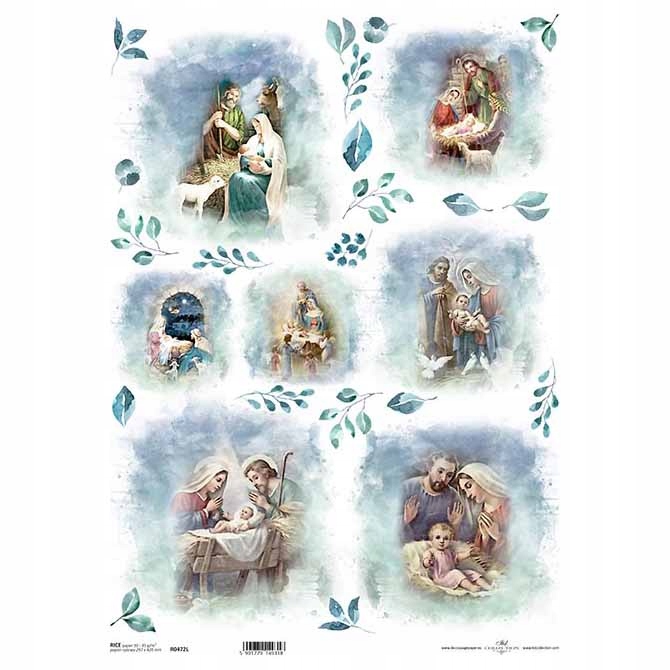 Papier Ryżowy do decoupage A3 Święta Rodzina