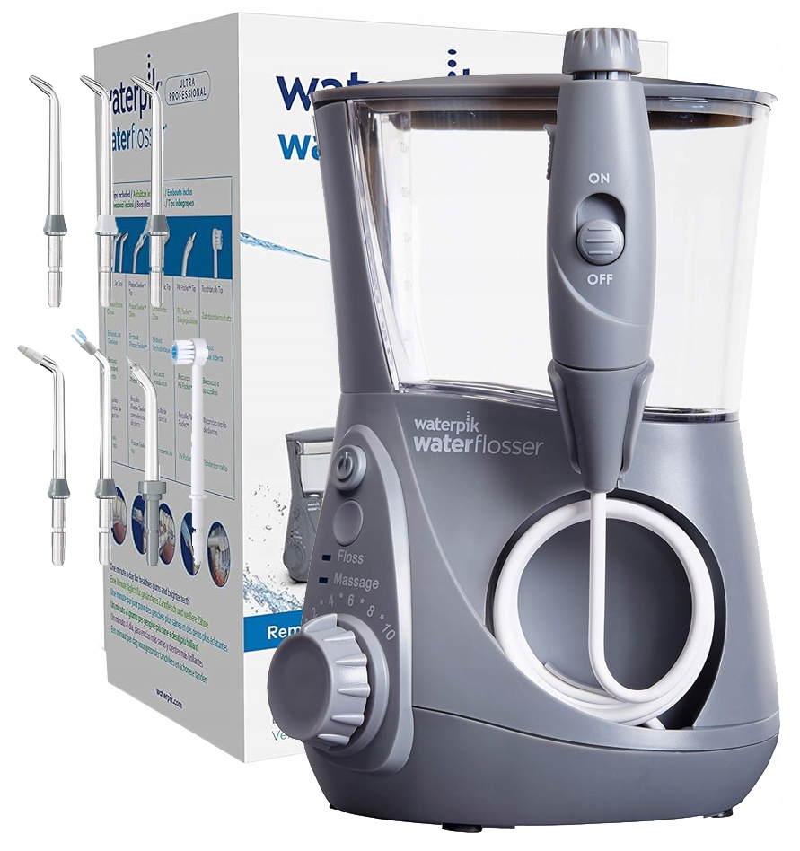 WATERPIK Ultra Professional Irygator Do Zębów 7 Końcówek Szary WP-667EU — miniatura 9