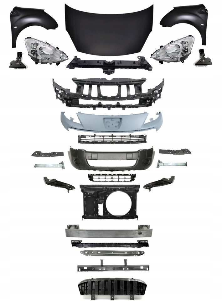 PEUGEOT PARTNER II 2 2008-2012 KOMPLETNY PRZÓD PAS