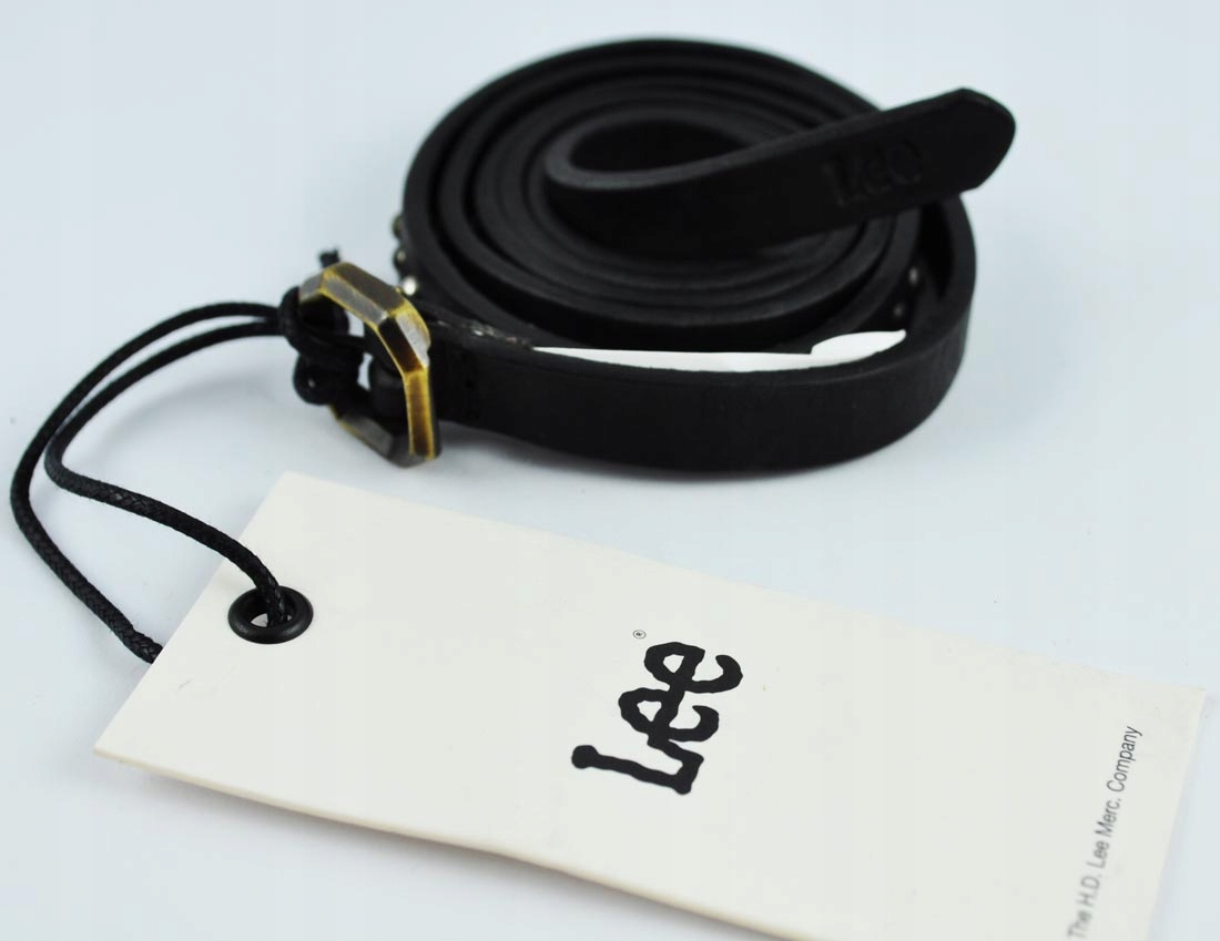 

Lee pasek skórzany black Thin Stud Belt _ 95