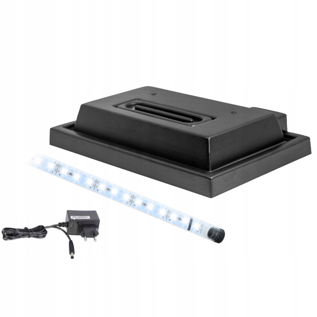 Levně Kryt do akvária 40x25 černý Led osvětlení Bílé 5630