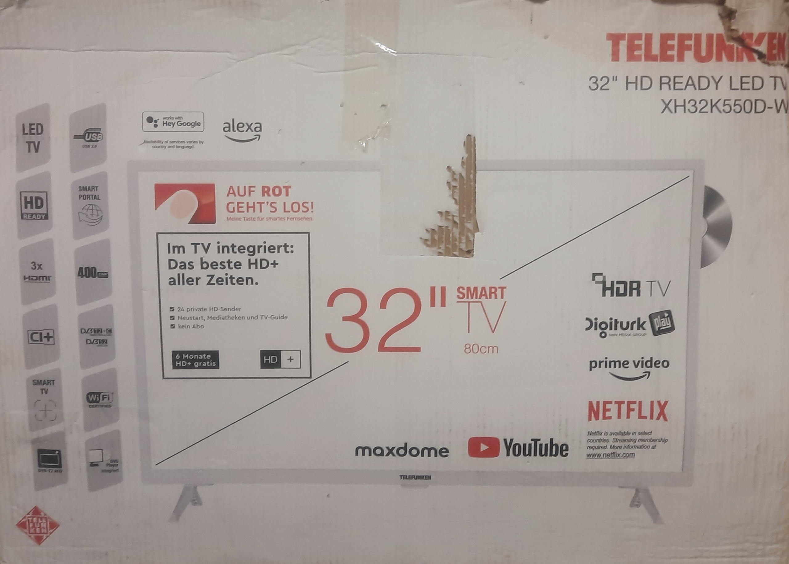 Telefunken XH32K550D-W Smart Wi Fi DVBT2 (1X)