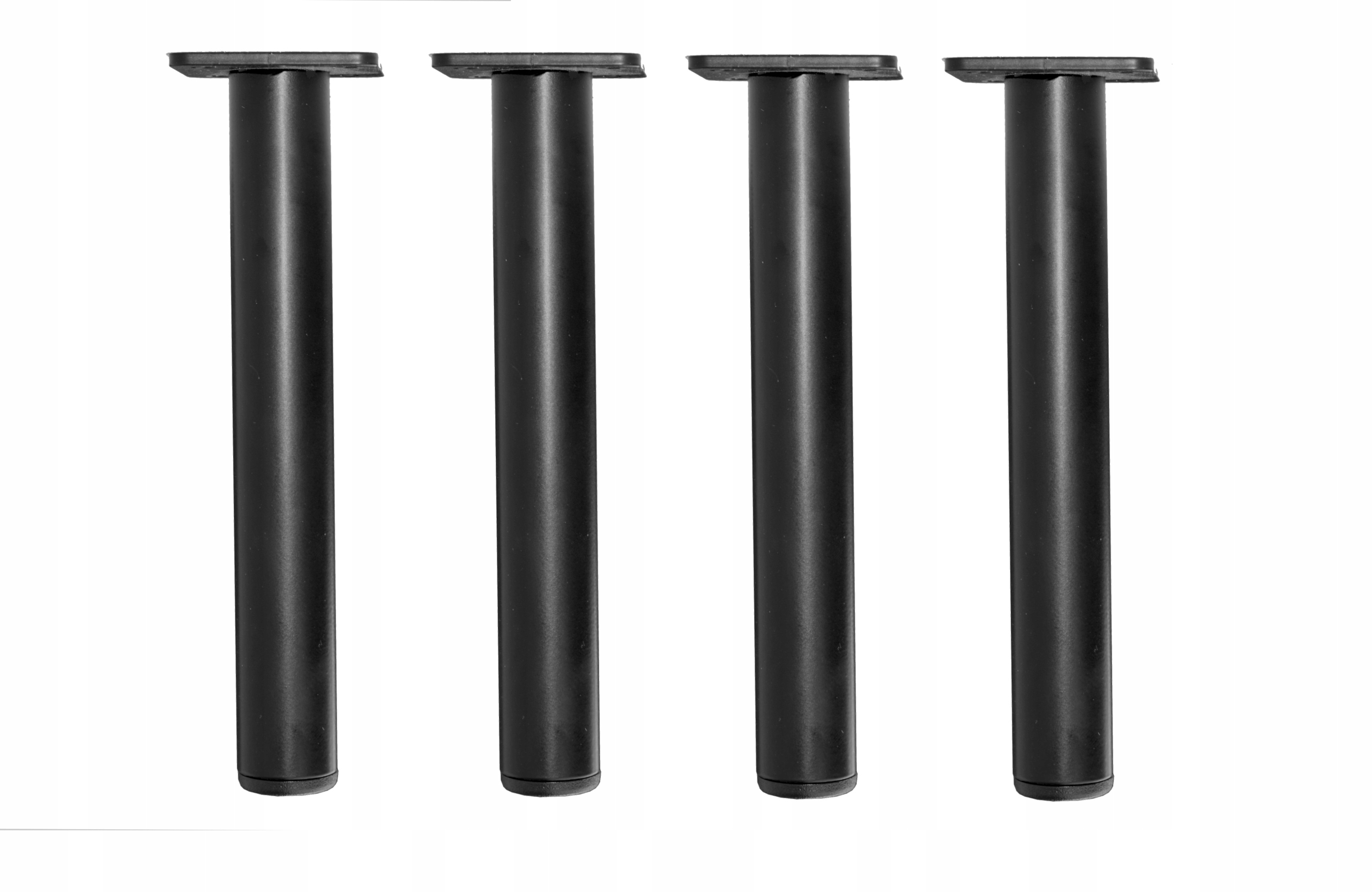 

4 x Nogi meblowe 20cm okrągłe czarne Loft