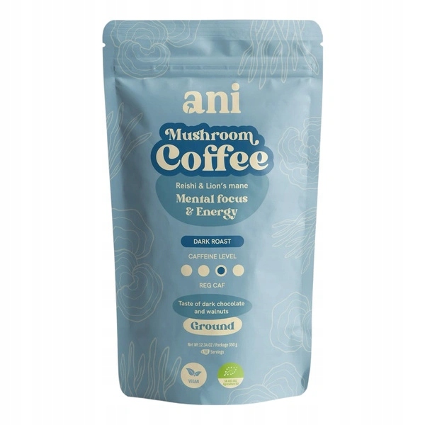 Kawa mielona arabica z reishi i lion's mane 350 g Ani (eko)