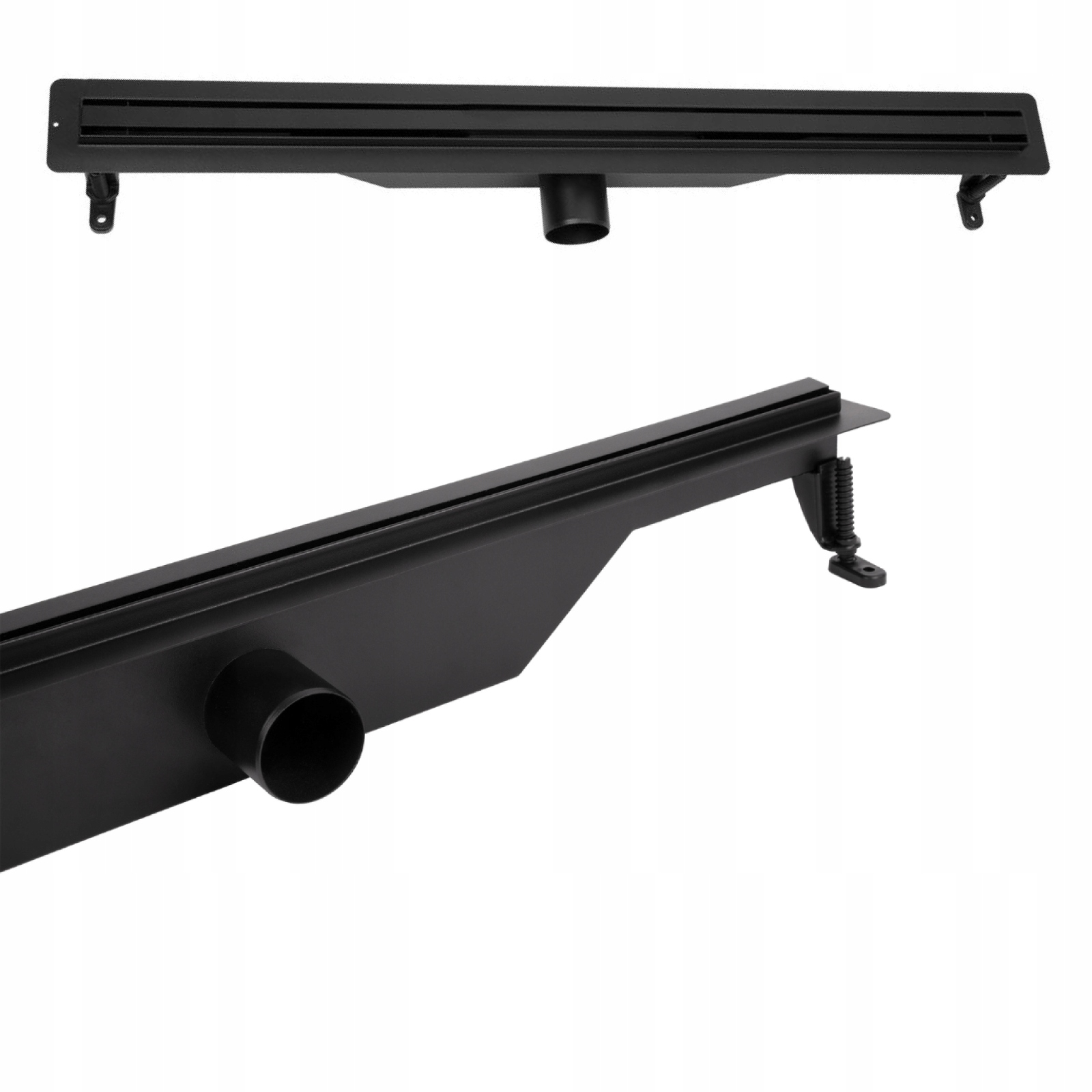 Odpływ liniowy Ultra Slim ruszt gładki 70 cm czarny stal nierdzewna Vogi