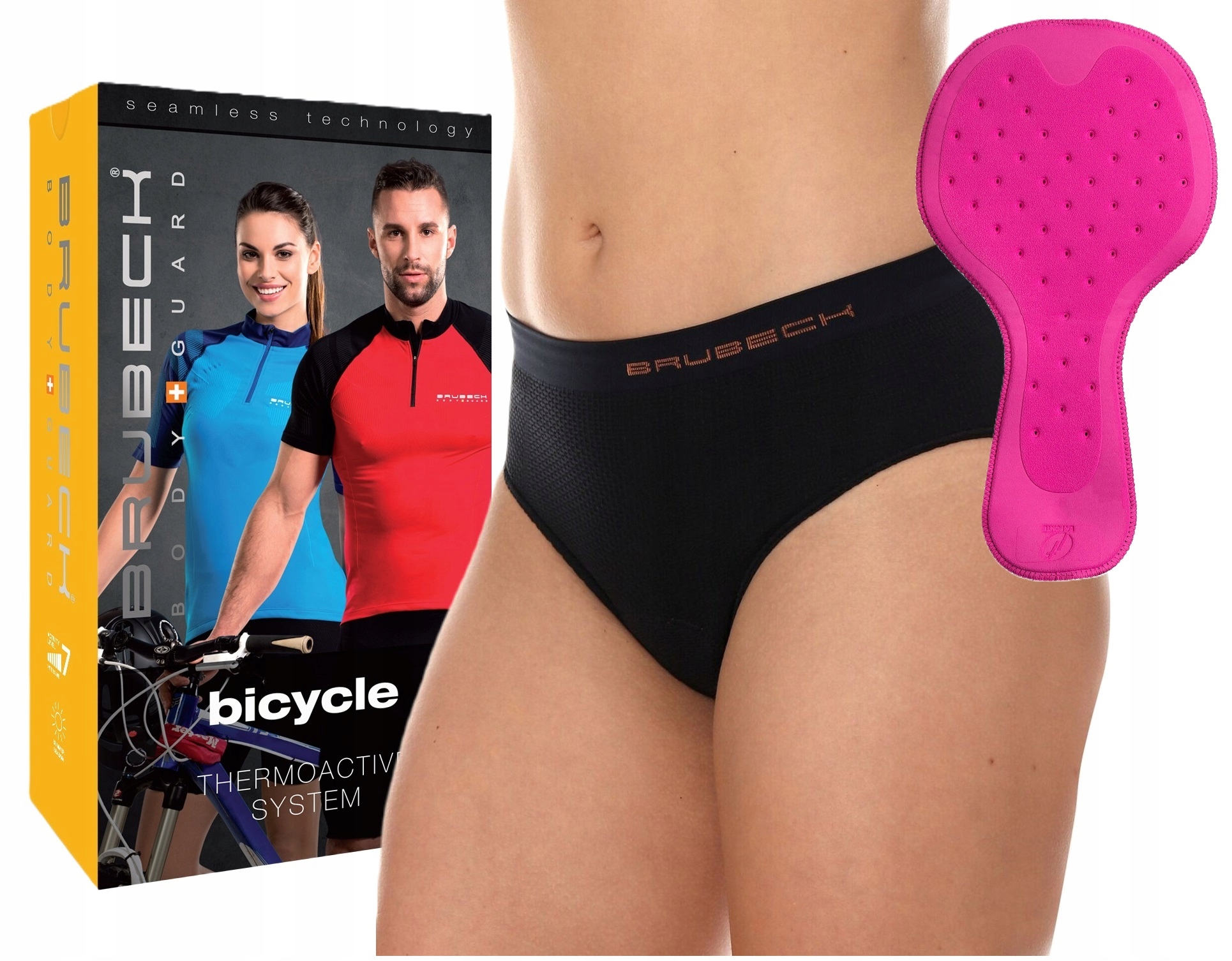 XL-Brubeck PROFESJONALNE majtki ROWEROWE z wkładką