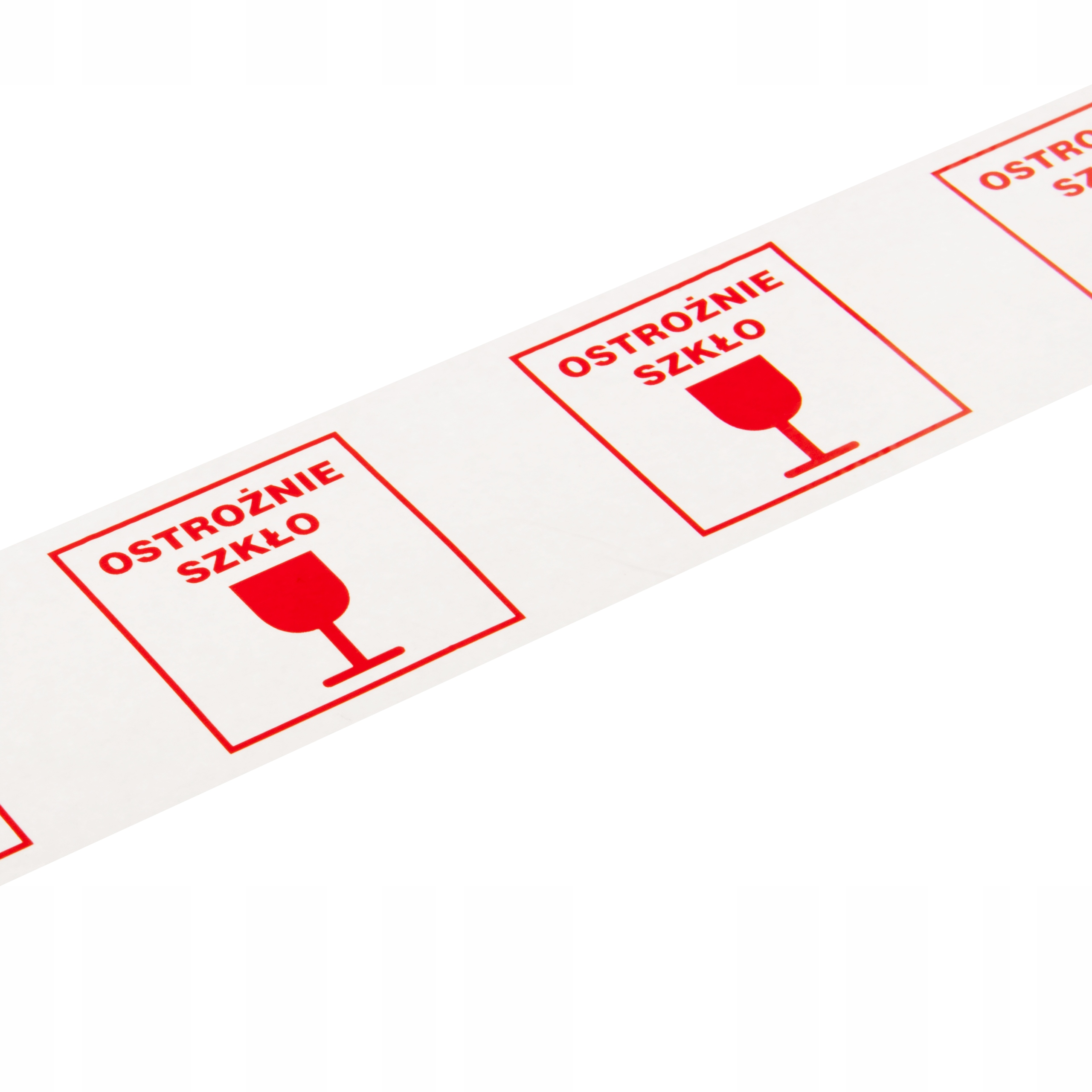 TAŚMA PAKOWA z nadrukiem OSTROŻNIE SZKŁO 48/50y Długość 45 m