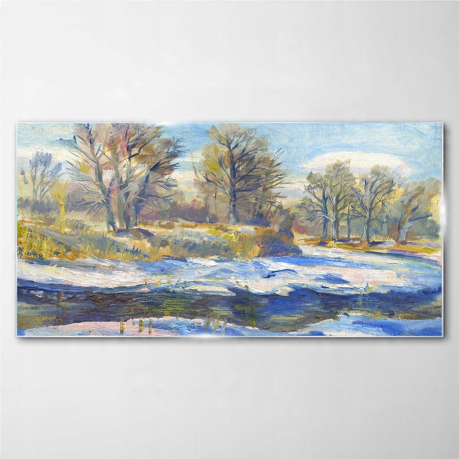 

Foto-obraz szklany Zima śnieg las natura 140x70 cm