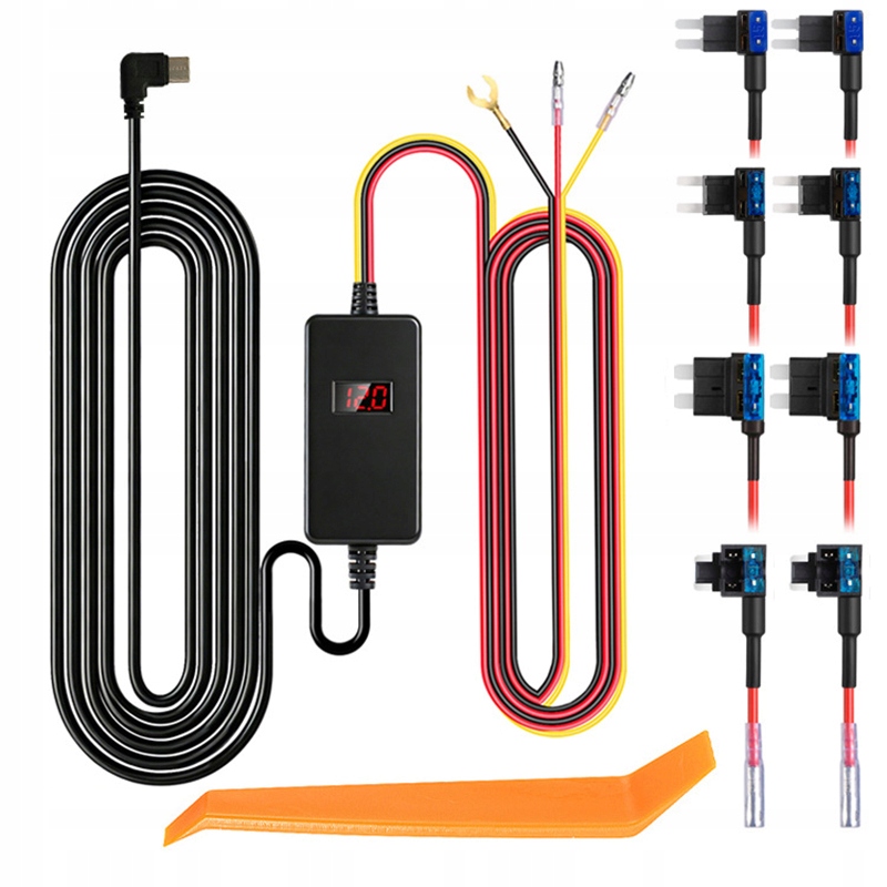 Adapter Zasilania Zasilacz Parkingowy do Kamer 12-24V Usbc do Rejestratorów