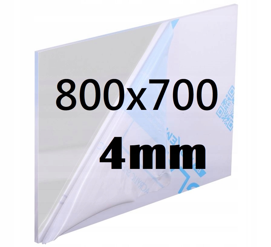 Plexi Plexi Plexi Plexa na míru 80 cm x 70 cm x 4 mm Bezbarvá Deska