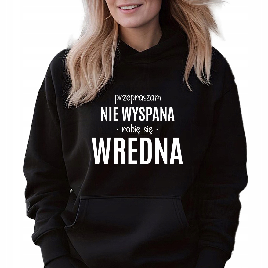 Mikina Černá Kapuce Dárek Narozeniny Nevyspalý Dělám Se Špatnou XL