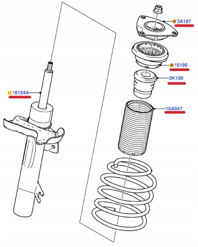 AMORTYZATORY MOCOW+OSŁ+ODB FORD C-MAX FOCUS C-MAX Strona zabudowy lewa prawa przód przednie lewe przednie prawe