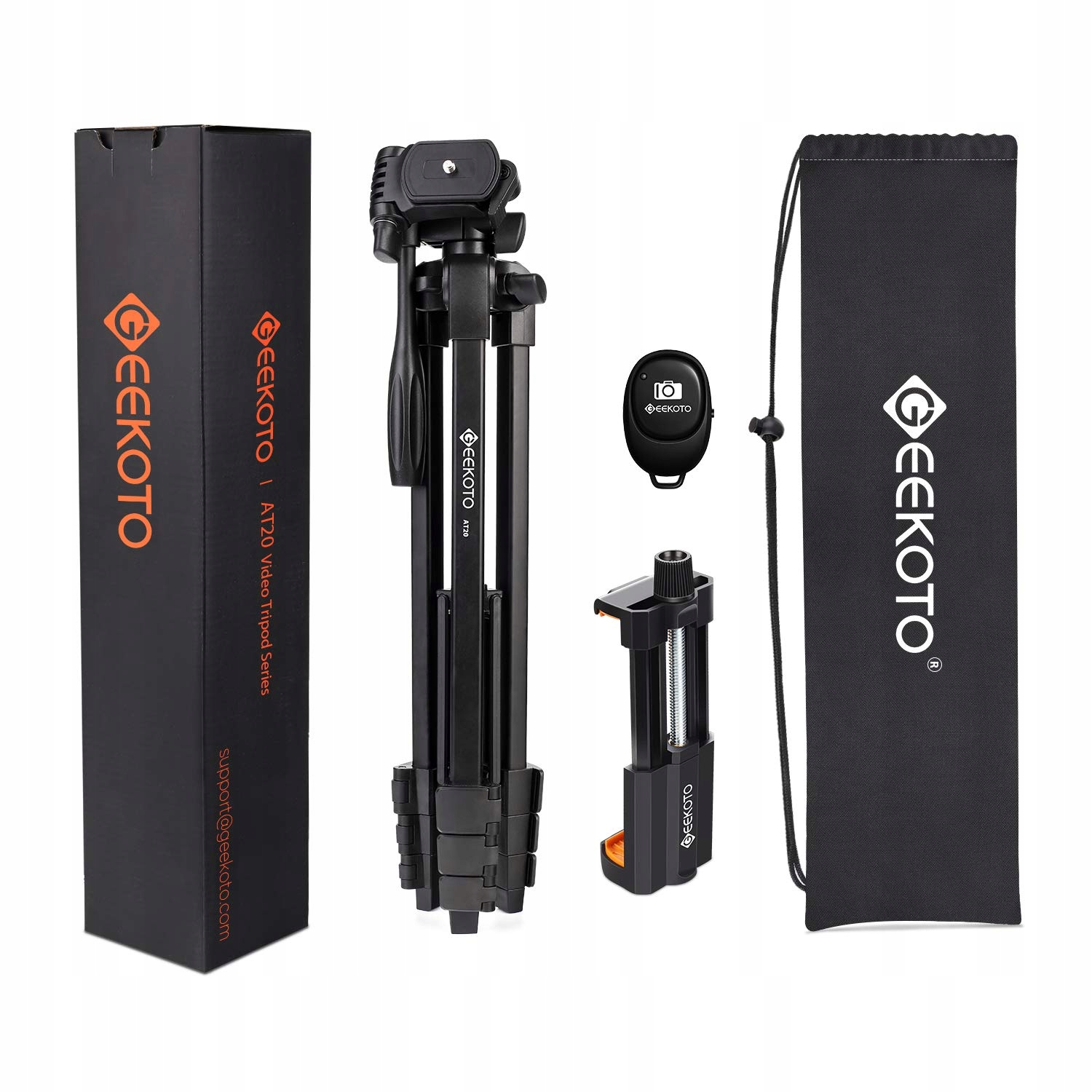 GEEKOTO Statyw 54" Do Smartfona 360 Stopni Do Aparatów i Kamer — miniatura 7
