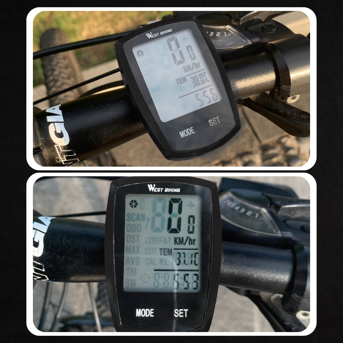 LICZNIK BEZPREWODOWY ROWEROWY na rower TERMOMETR TRYB NOCNY PODŚWIETLANY Marka LOGIT