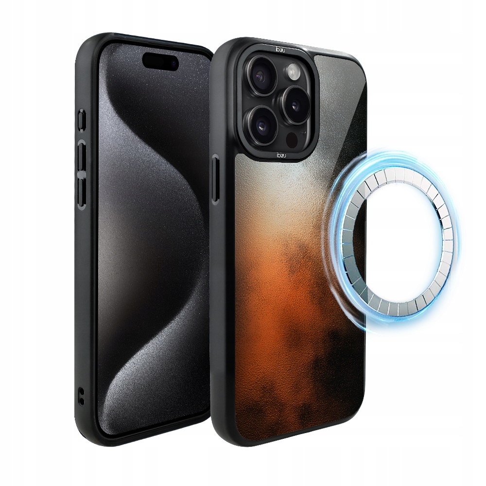 Pouzdro pro iPhone 15 Pro Max Ibizu DropGuard Matt s MagSafe, Ember