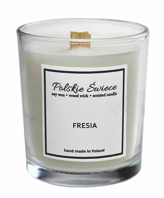 

Fresia Naturalna świeca zapachowa drewniany knot