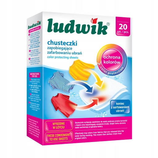 

Chusteczki do prania wyłapujące kolor Ludwik 20szt