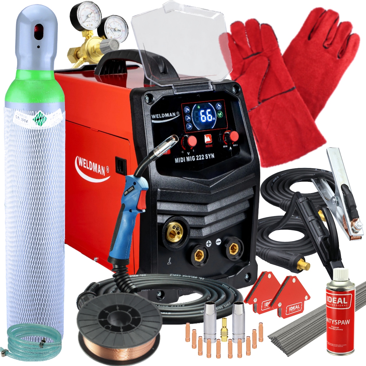 Spawarka Migomat Mma Tig Weldman MIDI Mig 222 Synergia 220A Weldman