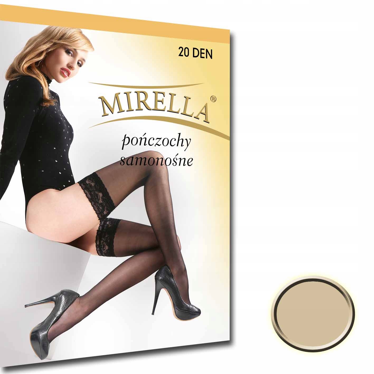 

Mirella Pończochy samonośne 20 den 1/2 Ecru