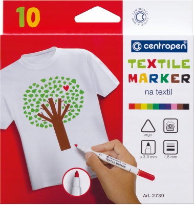 

Marker do tkanin ubrań Centropen 2739 10szt pisak