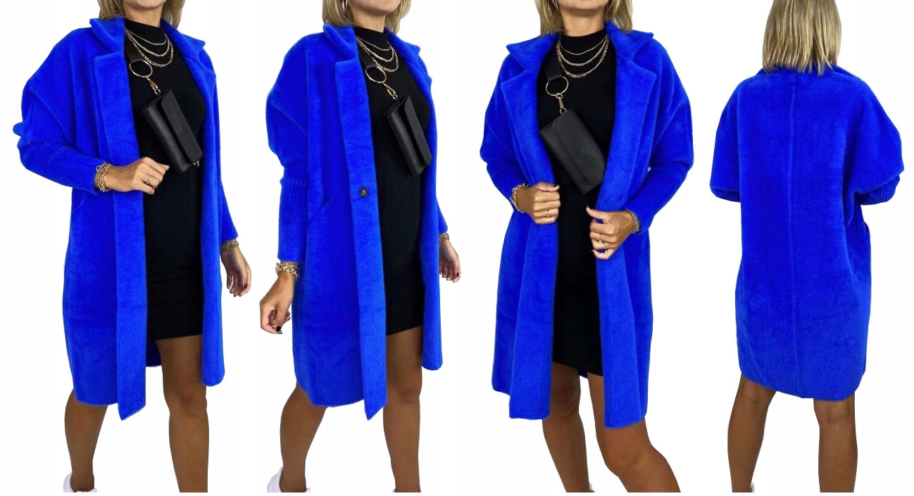 

Płaszcz Alpaka Długi Płaszczyk Wełna Kurtka XL