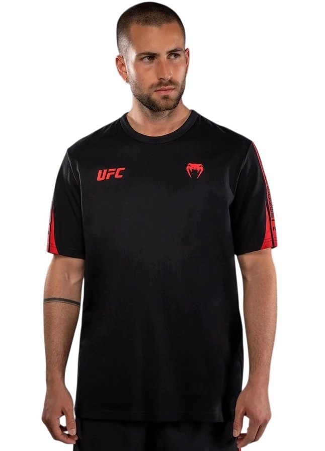 Tričko Ufc by Venum s krátkým rukávem Authentic Fight Week Unity, černo-červené, velikost L