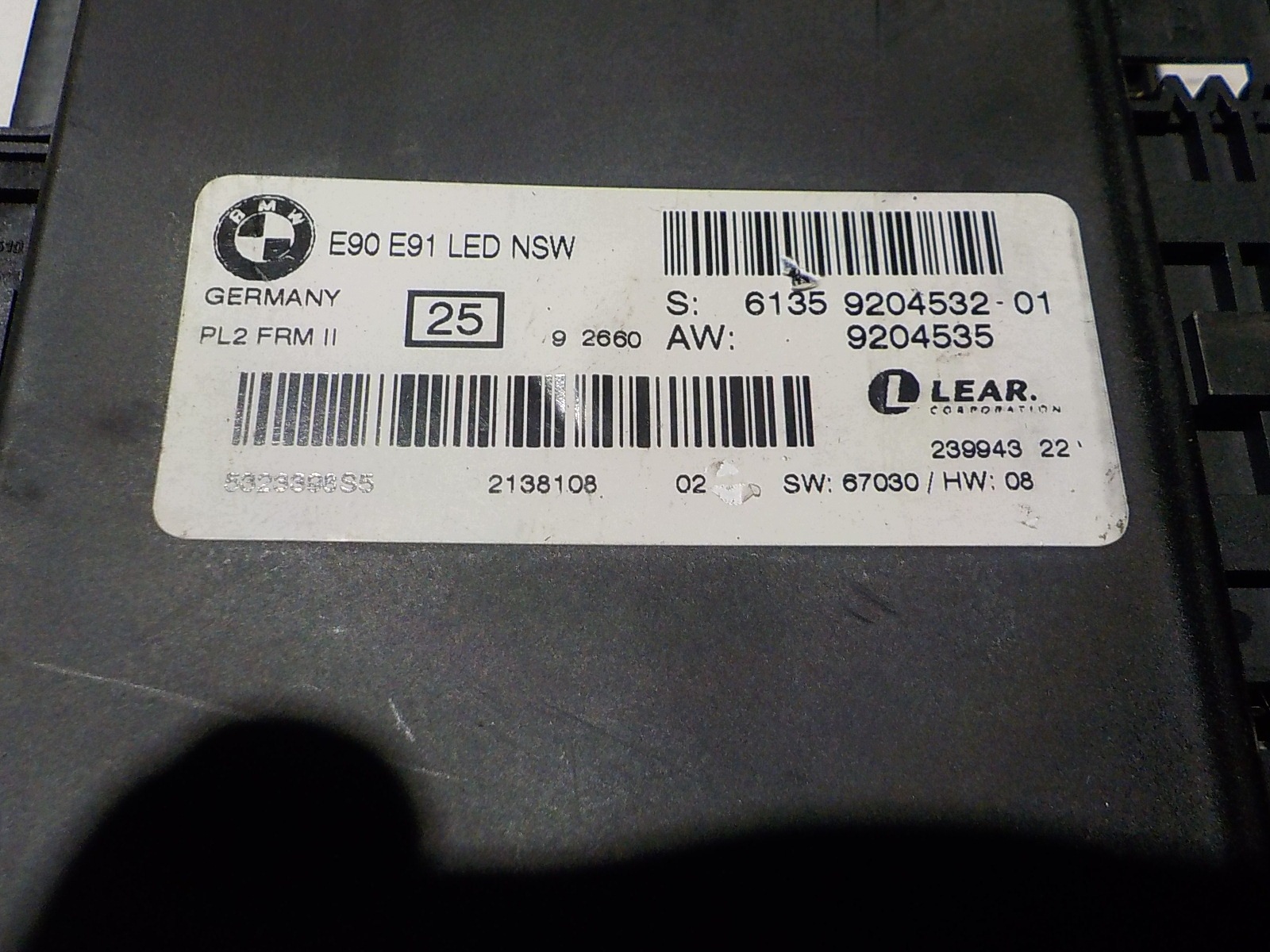 BMW 1 (E87) modulo luci 9204532 6135 9204535 25