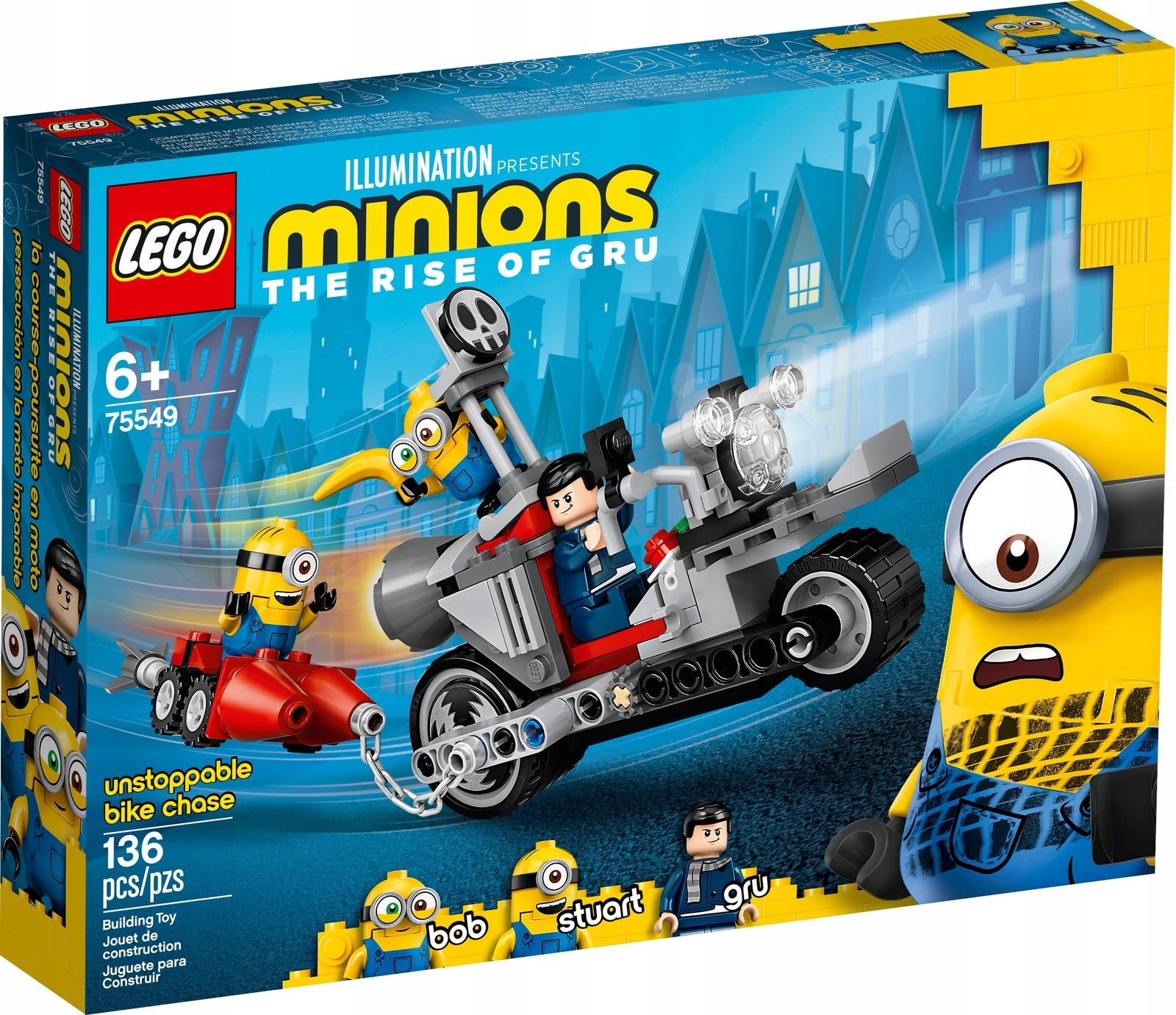 

Lego Minions 75549 Niepowstrzymany motocykl Nowy