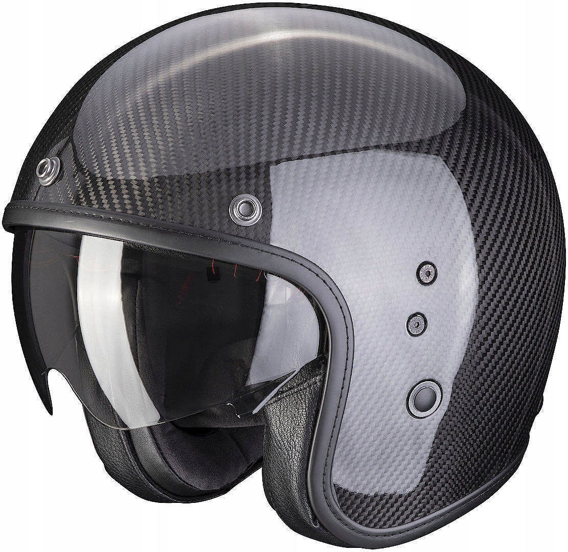 Otvorená motocyklová prilba Scorpion Belfast Evo Carbon čierna 2XL