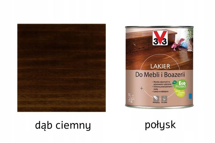 

Lakier mebli i boazerii V33 dąb ciemny połysk 1 l