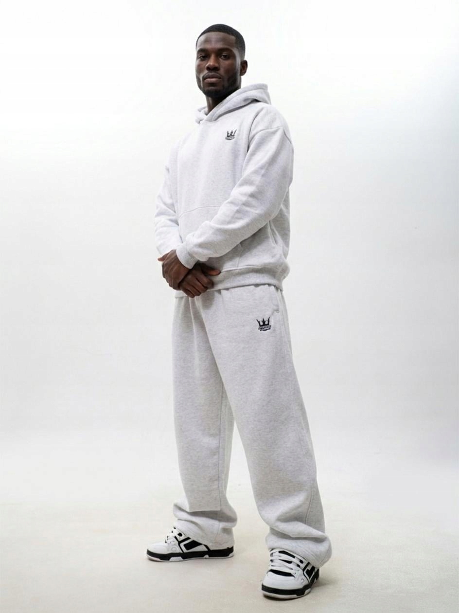 Dresy Tepláková Souprava Volný Prostorný Oversize Baggy Šedá Jigga S