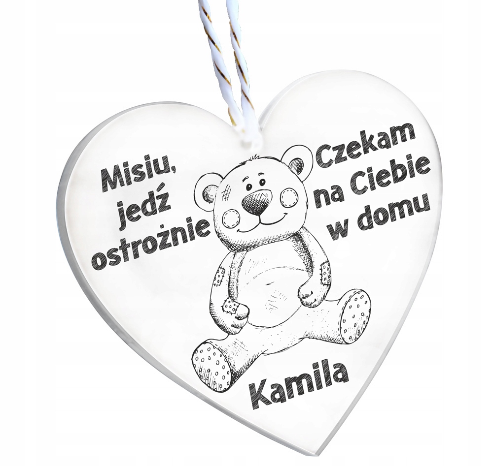 Personalizowana zawieszka do auta samochodu