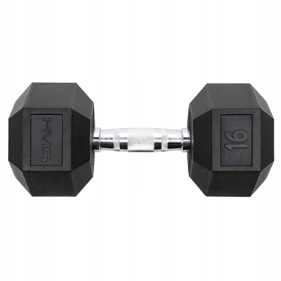 Hantla Heksagonalna Gumowana Ciężarek 16 kg HMS Typ stałe