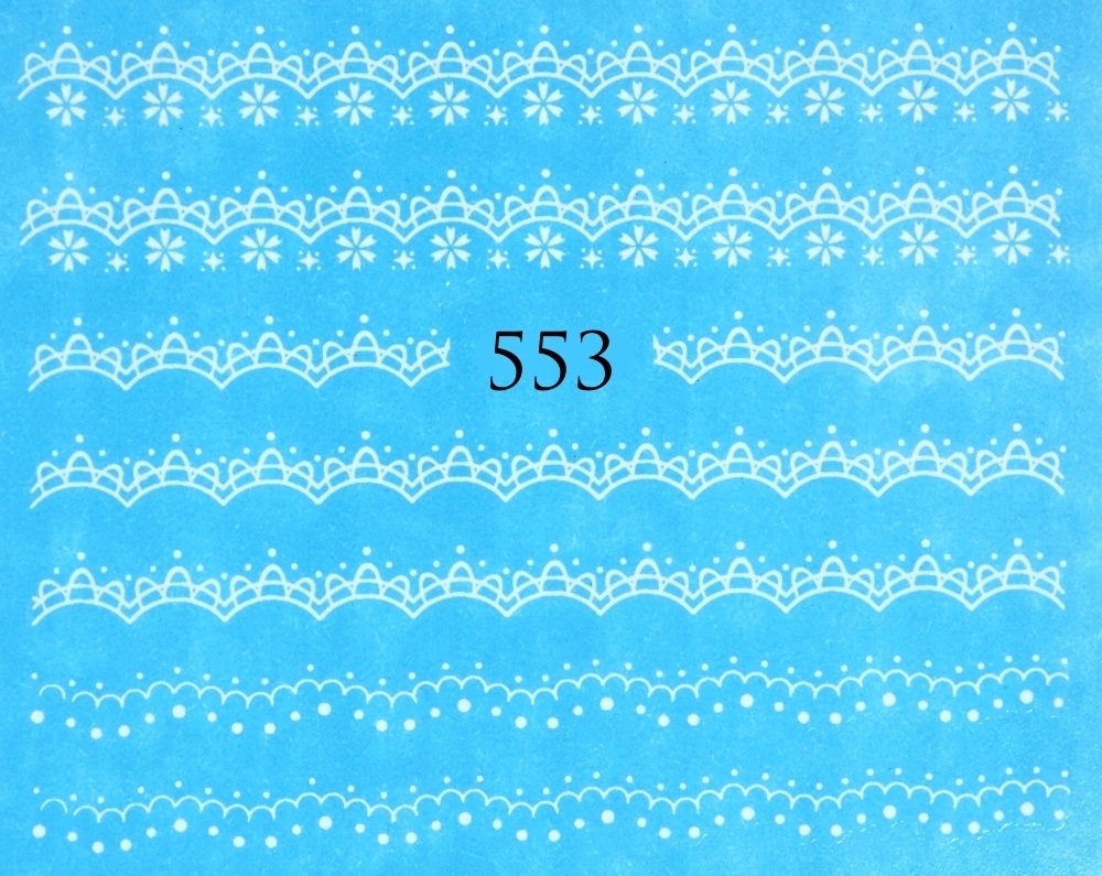 

Naklejki wodne na paznokcie Ślubne Koronki 553