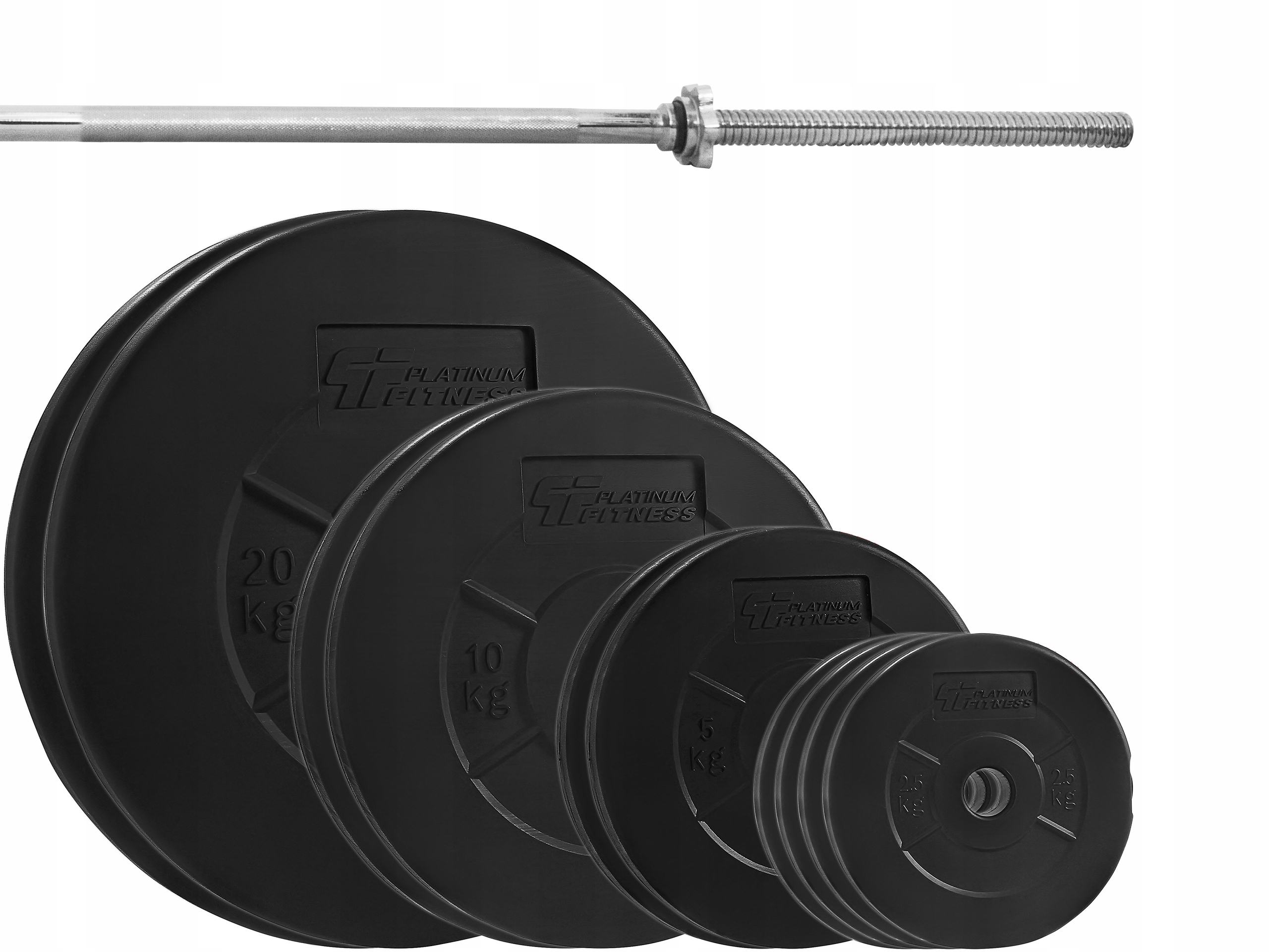 ZESTAW 90 kg OBCIĄŻENIE KRĄŻKI TALERZE Z GRYFEM PROSTYM 180CM SZTANGA