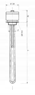 Grzałka bojlera 3000 W 6/4" z termostatem Moc grzewcza 3000 W
