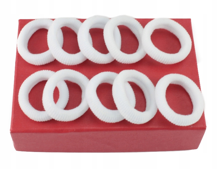 

Gumki Do Włosów Frotki Lycra Białe 3 cm 10 Sztuk
