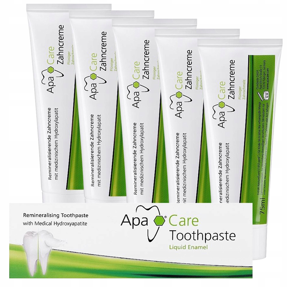 Pasta do zębów Apacare Liquid Enamel Remineralizująca 75 ml 6 szt