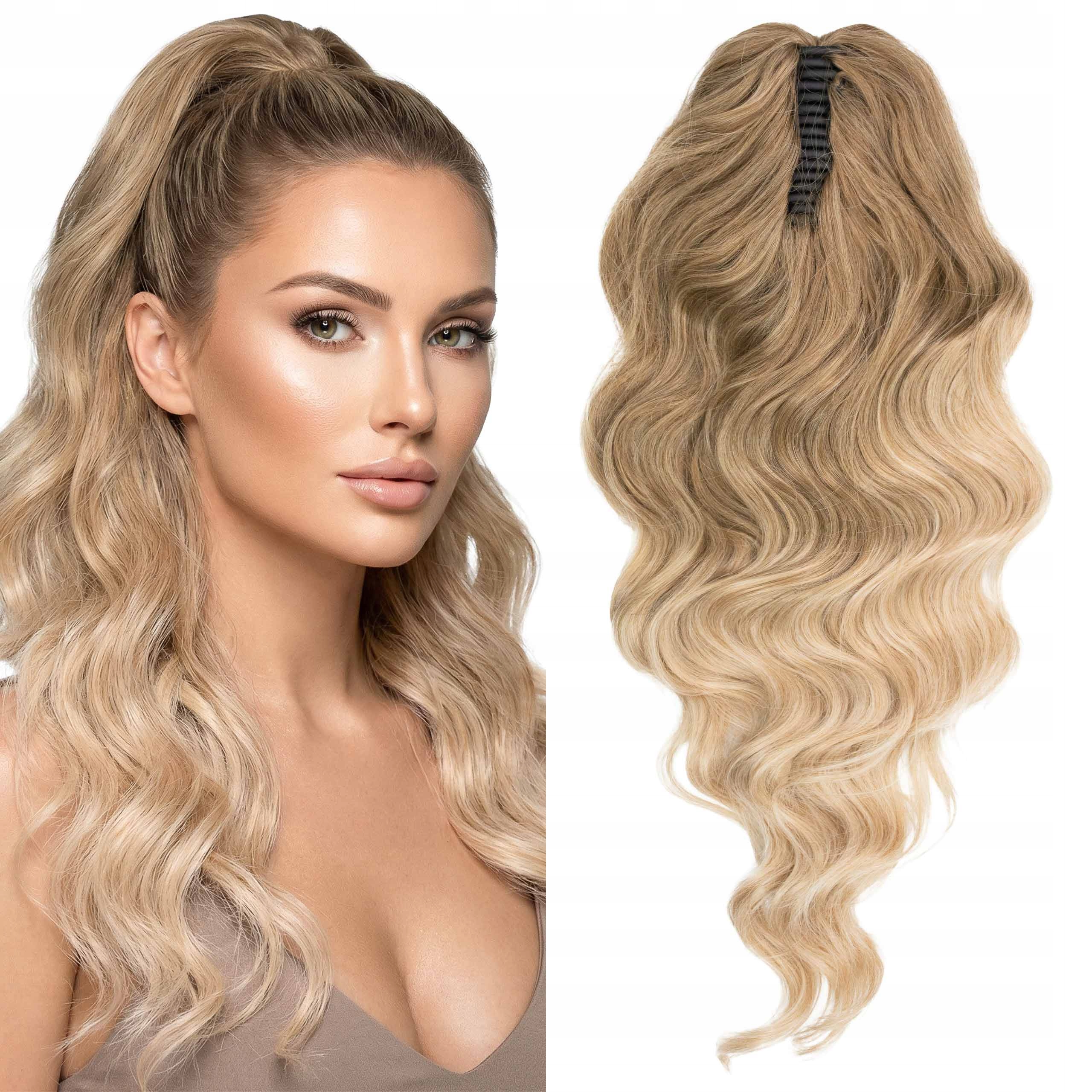 Afrokrab kucyk na klamrze włosy syntetyczne sztuczne Anita 60cm ombre fale