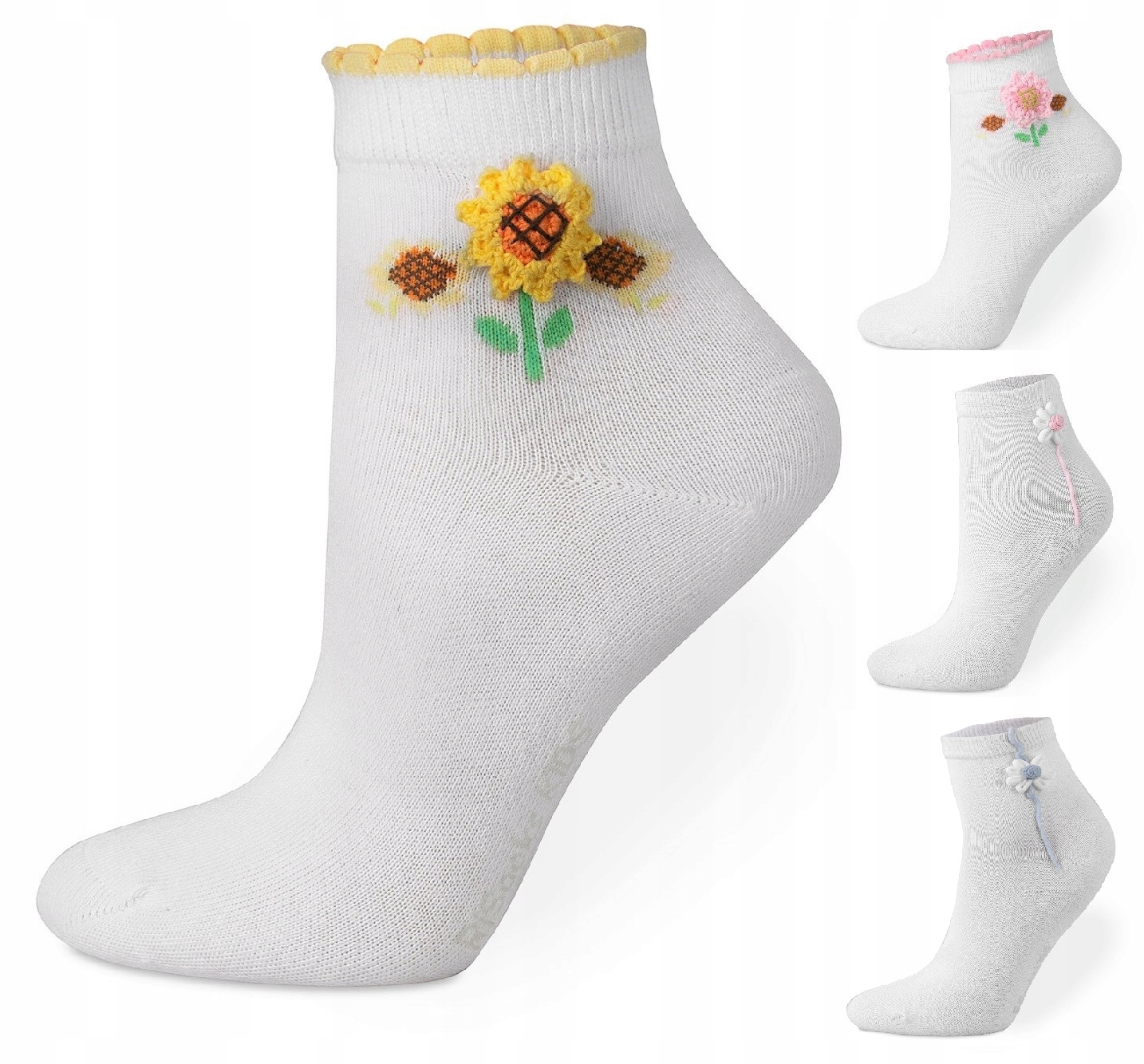 

Skarpetki Bawełniane dziecięce w kwiatki 23-26